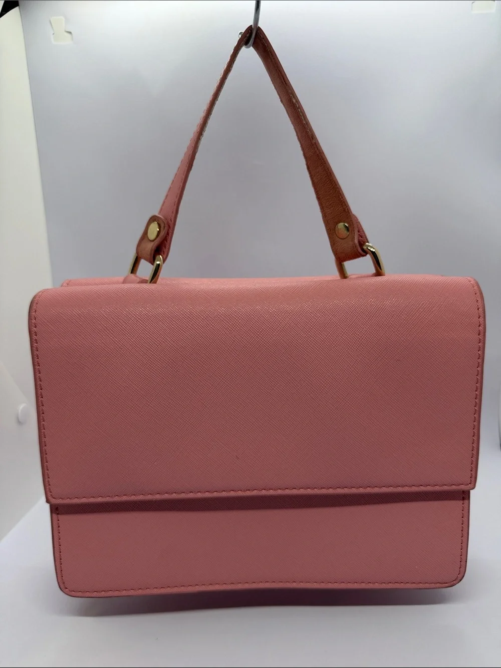 Neiman Marcus Rose Pink Top-Handle Satchel